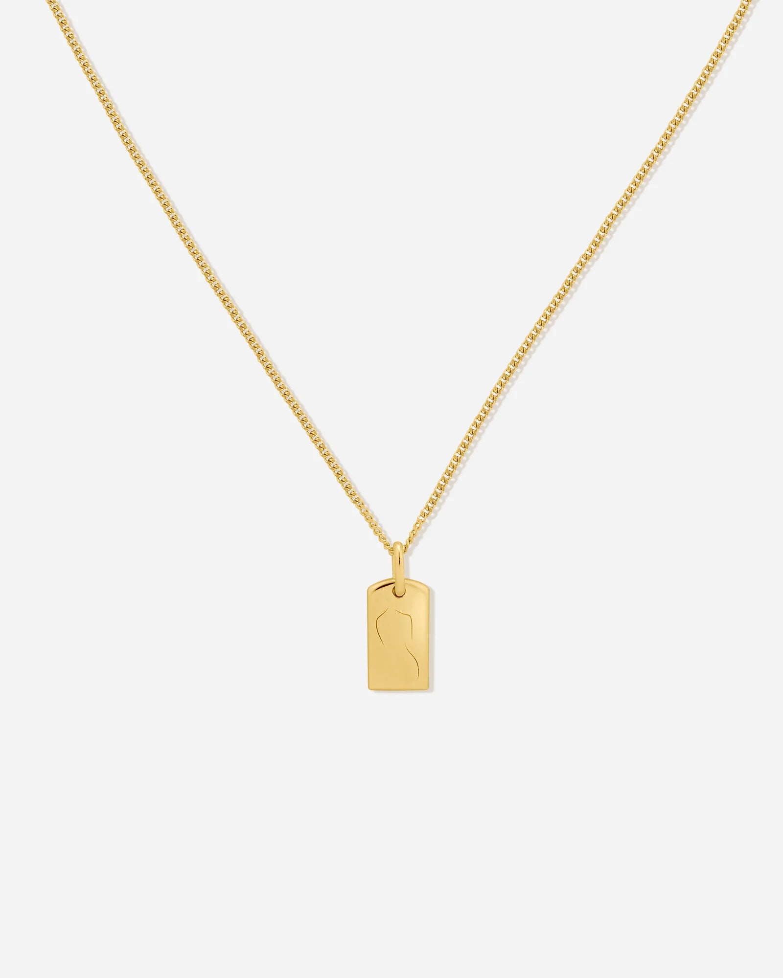 Florence Mini White Topaz Reversible Necklace in 18K Gold Vermeil by Handiora