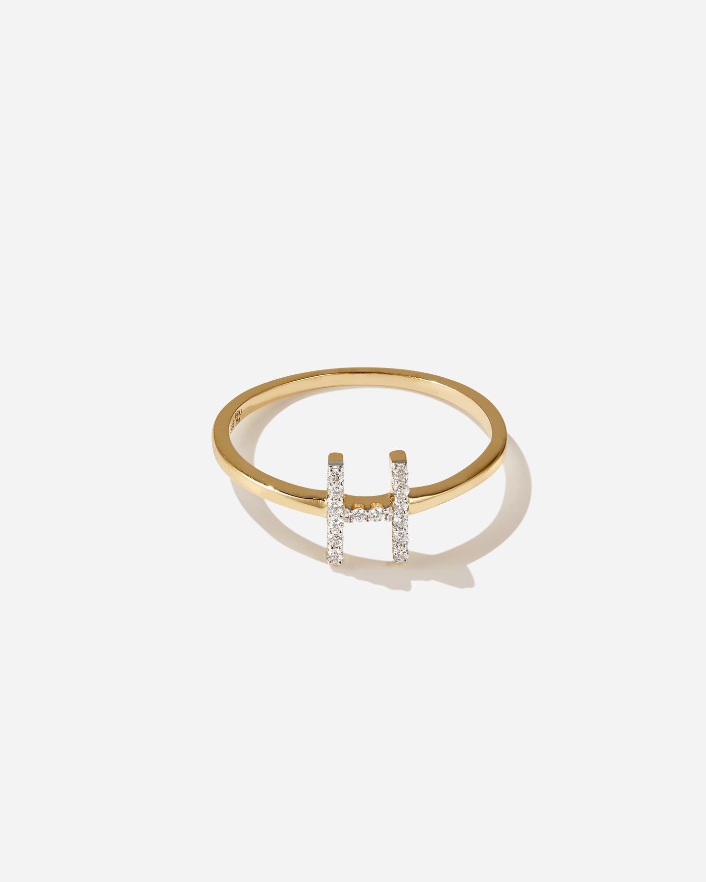 Lab-Grown Diamond Letter Ring