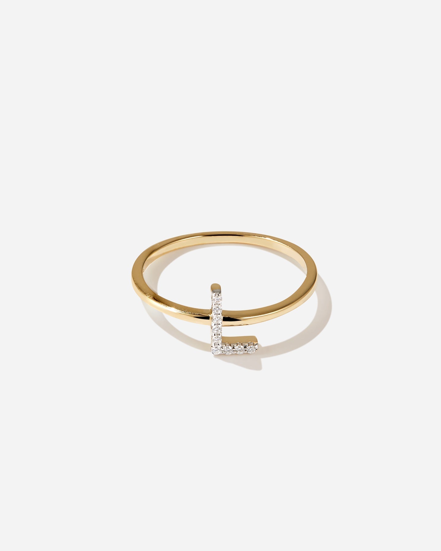 Lab-Grown Diamond Letter Ring
