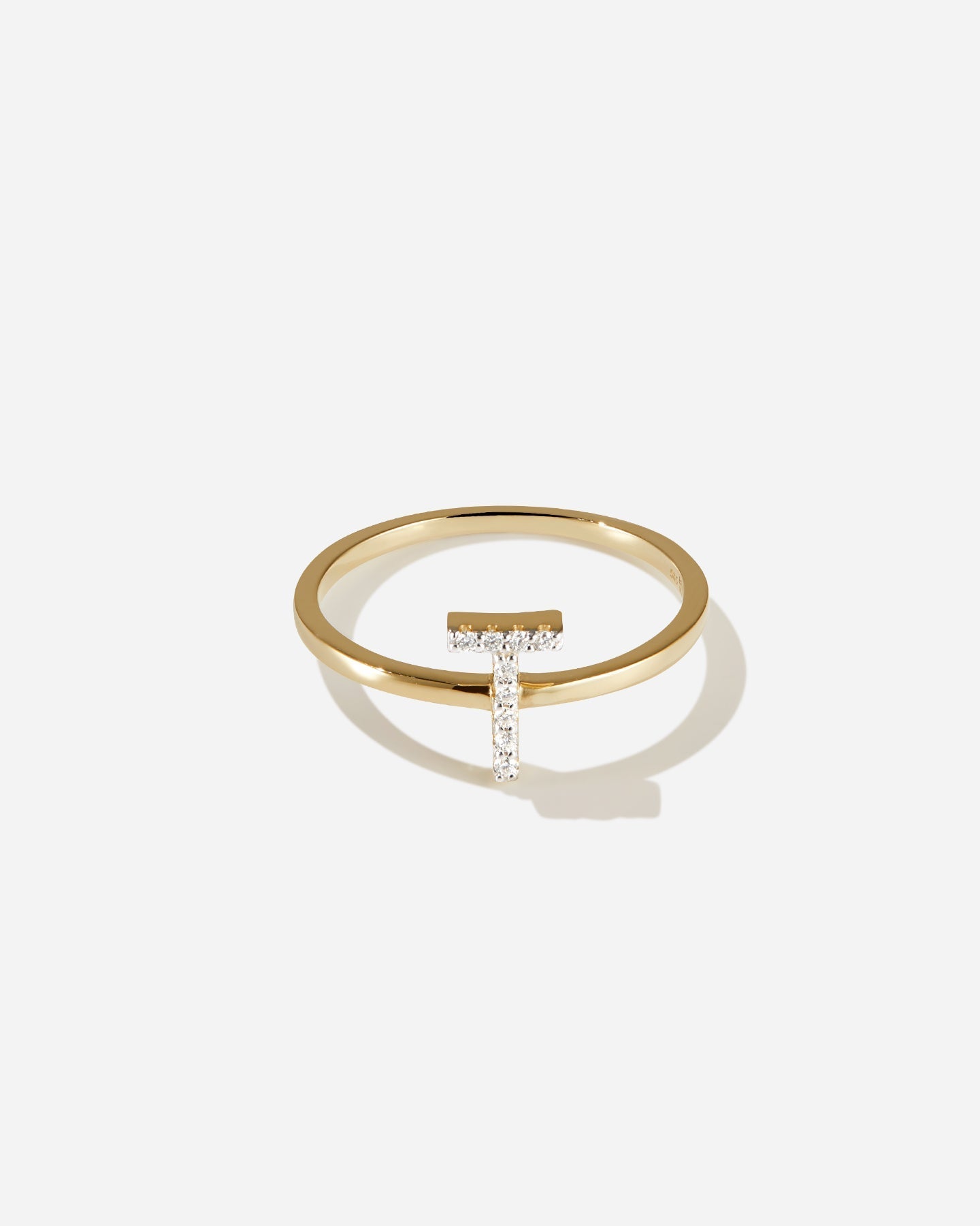 Lab-Grown Diamond Letter Ring