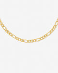 Monte Carlo Figaro Chain Choker Necklace in 18K Gold Vermeil by Handiora