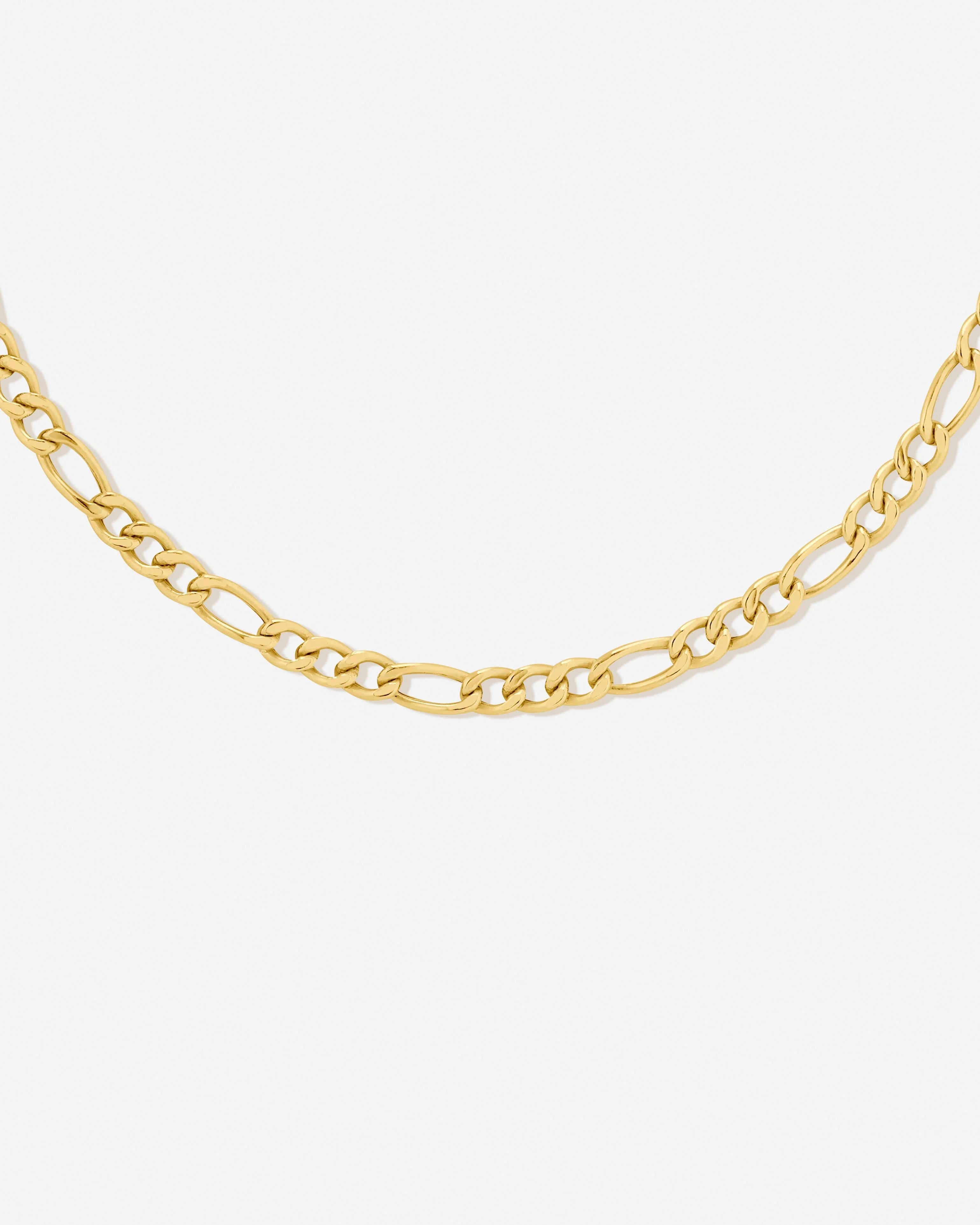 Monte Carlo Figaro Chain Choker Necklace in 18K Gold Vermeil by Handiora