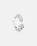 Infinite Grace Open Sculptural Ring with Pavé Diamonds in 18K White Gold by Handiora