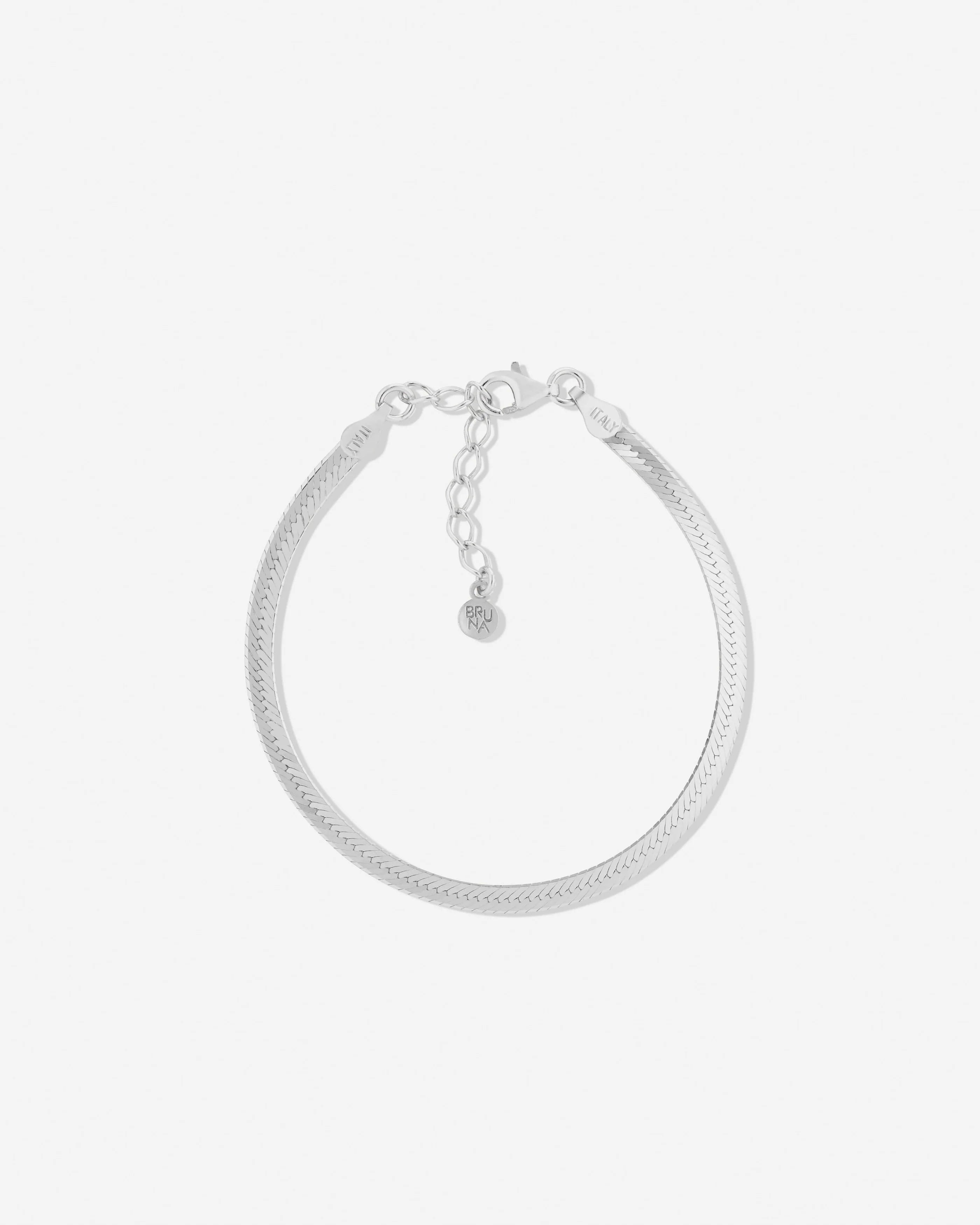 Monti Sleek Snake Chain Fluid Bracelet in 925 Sterling Silver by Handiora