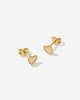 Roma Small Heart Stud Earrings in 18K Gold Vermeil by Handiora