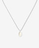 Como Oval Mother-of-Pearl Pendant Necklace in 925 Sterling Silver by Handiora