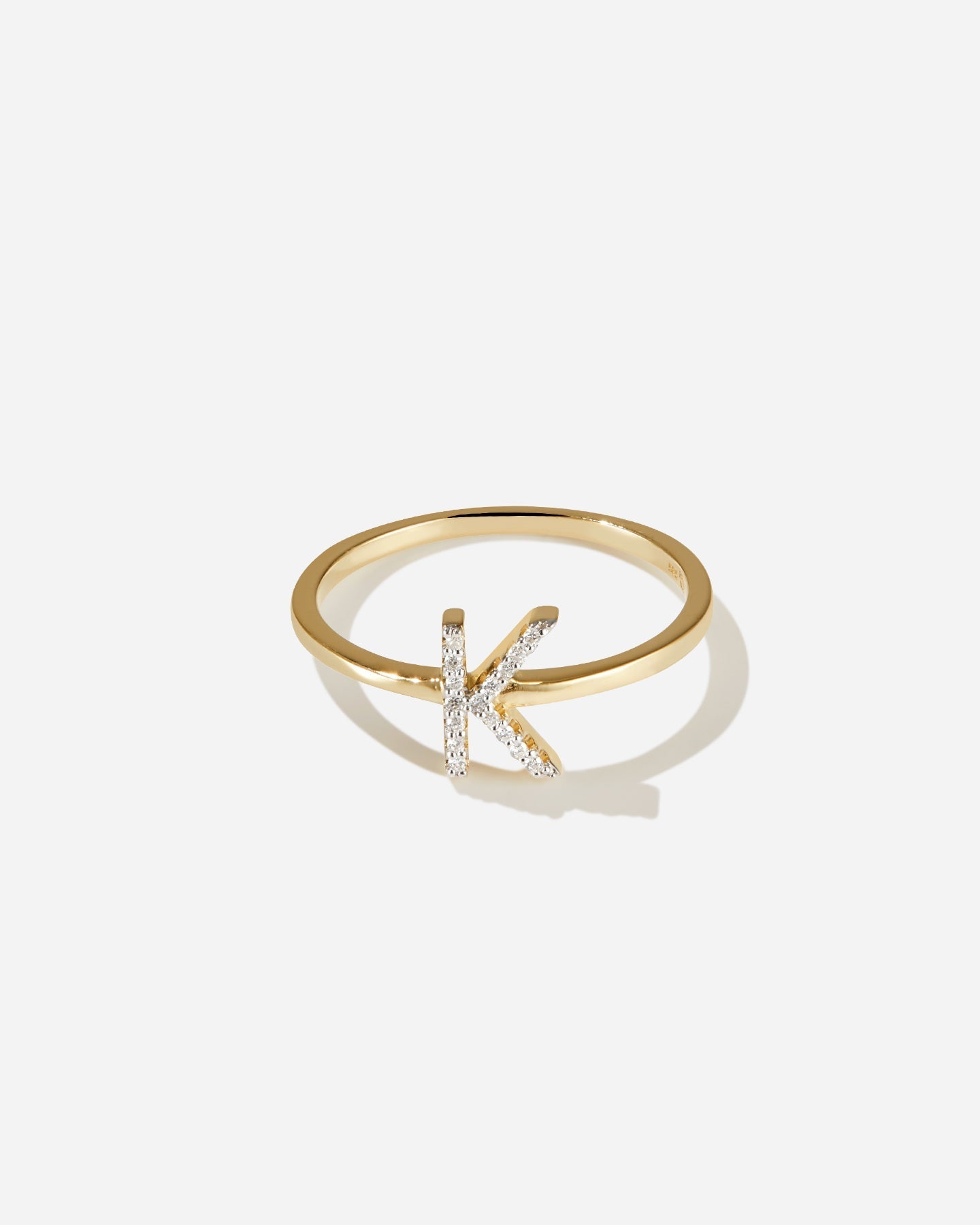 Lab-Grown Diamond Letter Ring