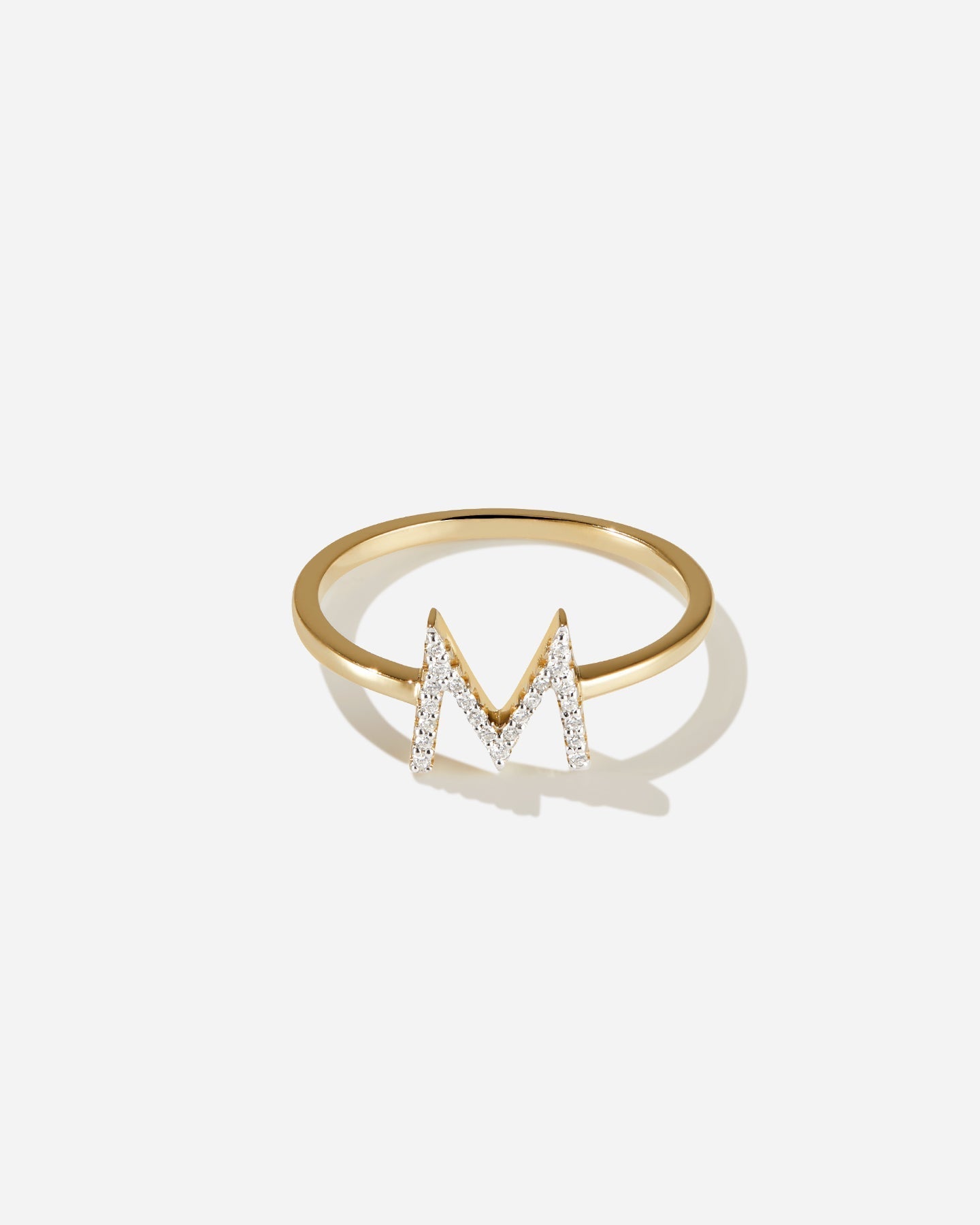 Lab-Grown Diamond Letter Ring
