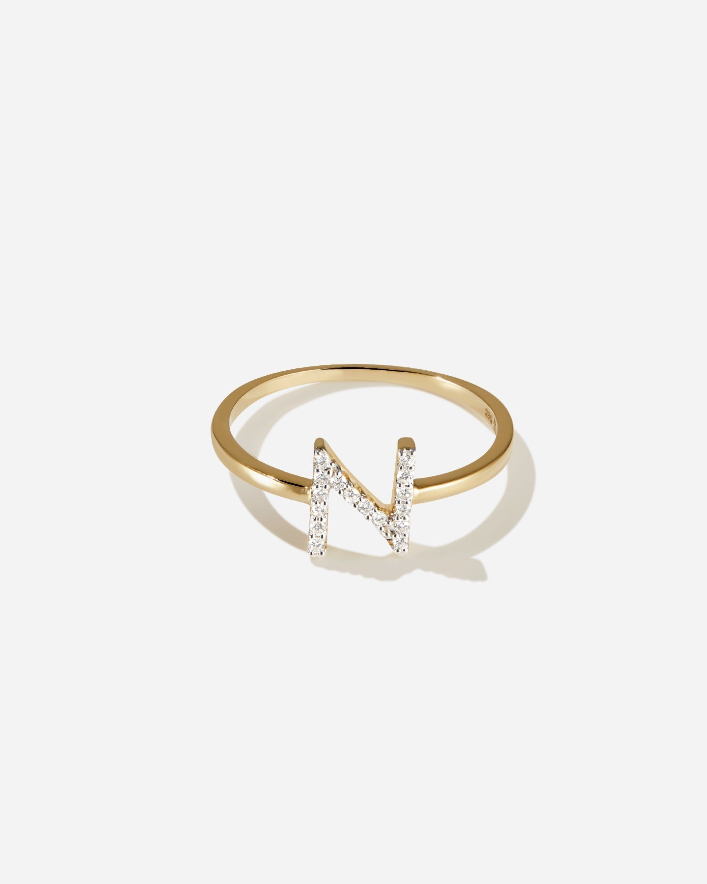 Lab-Grown Diamond Letter Ring