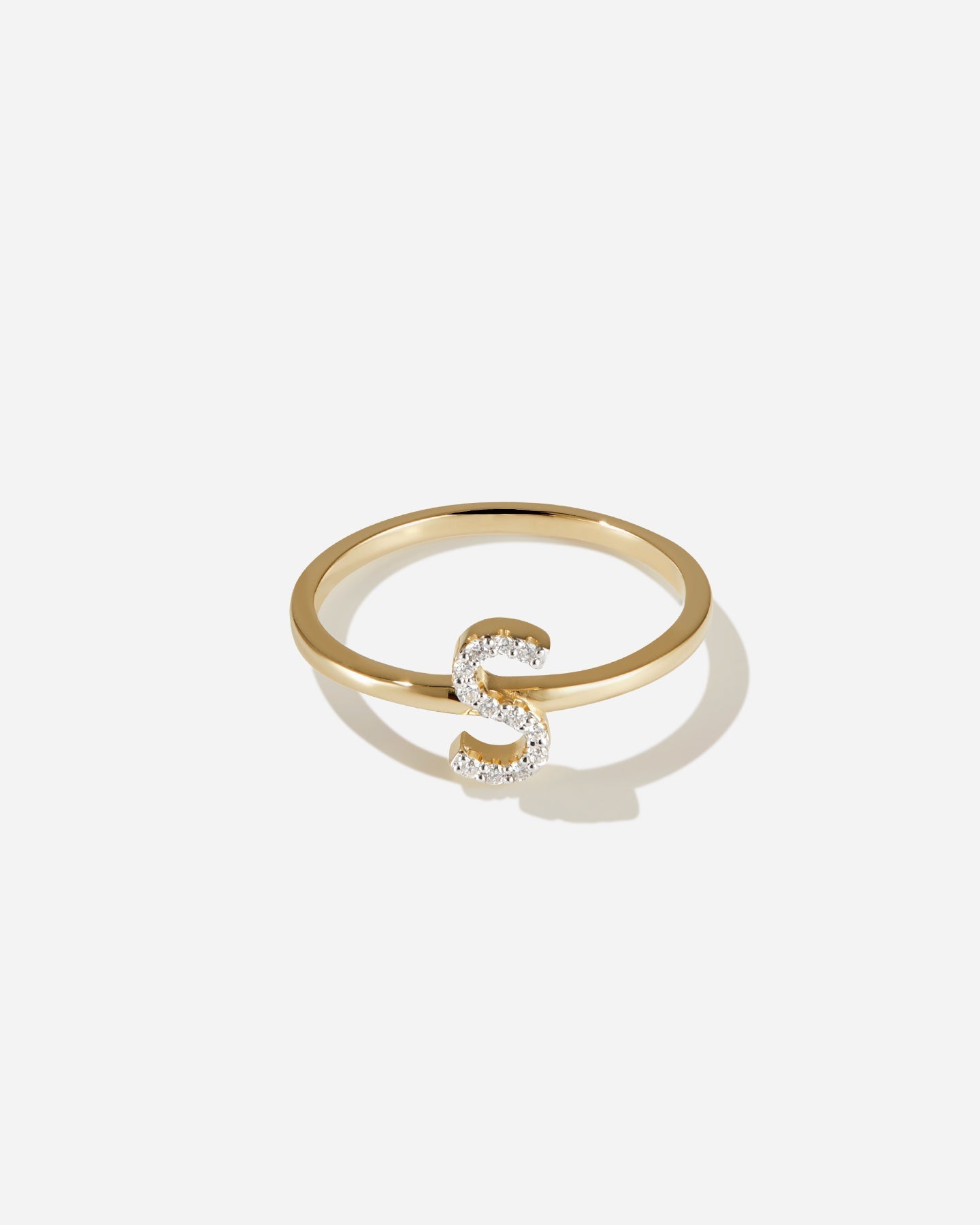 Lab-Grown Diamond Letter Ring